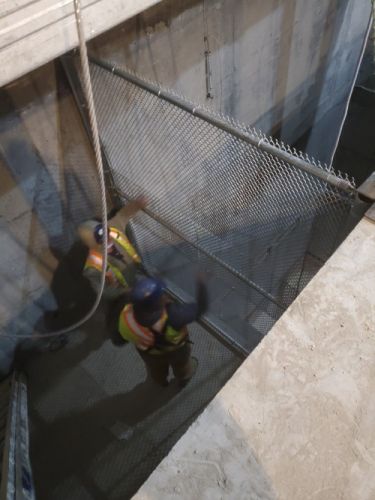 Securing the Elevator Pit at the Dorian Hotel